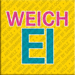 Kühlschrankmagnet mit Schriftzug Weichei