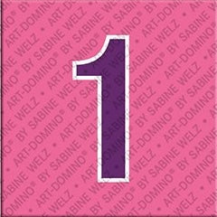 Magnet - Number 1 - Pink/Purple