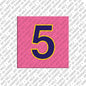 Kühlschrankmagnet mit Zahl 5 in Pink