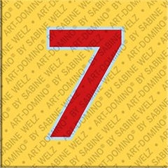 Magnet - Number 7 - Yellow/Red