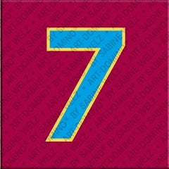 Magnet - Zahl 7 - Rot/Blau