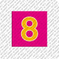 Kühlschrankmagnet mit Zahl 8 in Pink
