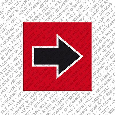 Kühlschrankmagnet mit Zeichen 1 in Rot