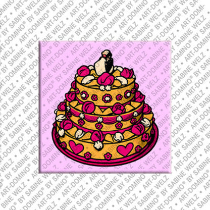 Kühlschrankmagnet Hochzeitstrte