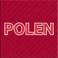Pop Art Magnet mit Schriftzug Polen