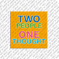 Kühlschrankmagnet Two People One Thought