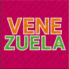 Pop Art Magnet mit Schriftzug Venezuela