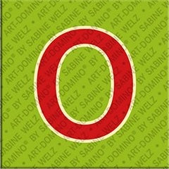 Magnet - Buchstabe O- Grün/Rot