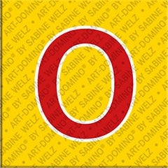 Magnet - Buchstabe O - Gelb/Rot