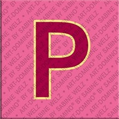 Magnet - Buchstabe P - Pink/Rot