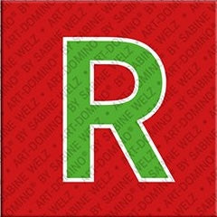 Magnet - Buchstabe R - Rot/Grün
