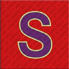 Magnet - Buchstabe S - Rot/Blau