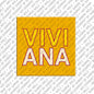 Kühlschrankmagnet mit dem Namen Viviana in Gelb