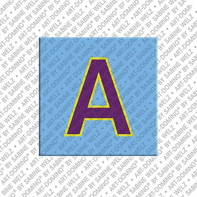 Kühlschrankmagnet mit dem Buchstaben A in Blau