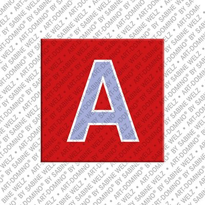 Kühlschrankmagnet mit dem Buchstaben A in Rot