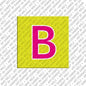 Magnet - Buchstabe B - Grün/Pink