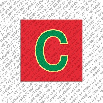 Kühlschrankmagnet mit dem Buchstaben C in Rot