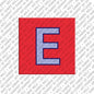Magnet - Buchstabe E - Rot/Flieder