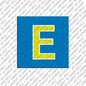 Magnet - Buchstabe E - Blau/Grün