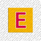 Magnet - Buchstabe E - Gelb/Rot
