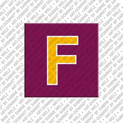 Kühlschrankmagnet mit dem Buchstaben F in Lila