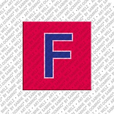 Kühlschrankmagnet mit dem Buchstaben F in Rot