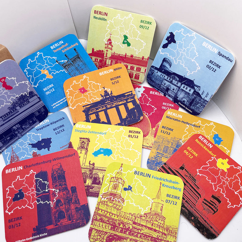 Bierdeckel-Set - Berliner Bezirke
