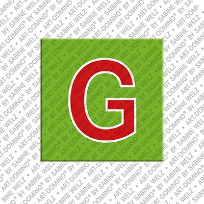 Kühlschrankmagnet mit dem Buchstaben G in Grün