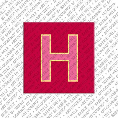 Kühlschrankmagnet mit dem Buchstaben H in Rot