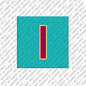 Magnet - Buchstabe I - Blau/Rot
