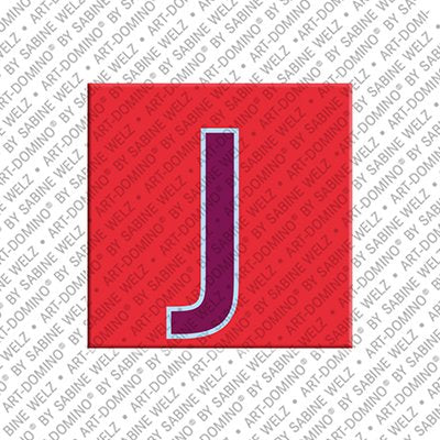 Kühlschrankmagnet mit dem Buchstaben J in Rot