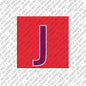 Magnet - Buchstabe J - Rot/Lila