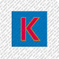 Magnet - Buchstabe K - Blau/Rot