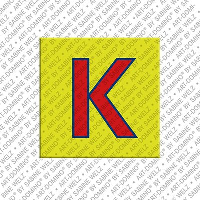 Kühlschrankmagnet mit dem Buchstaben K in Hellgrün