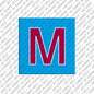 Magnet - Buchstabe M - Blau/Rot