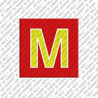 Kühlschrankmagnet mit dem Buchstaben M in Rot