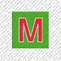 Magnet - Buchstabe M - Grün/Rot