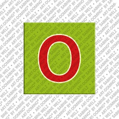 Kühlschrankmagnet mit dem Buchstaben O in Grün