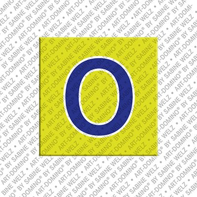 Kühlschrankmagnet mit dem Buchstaben O in Hellgrün