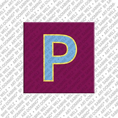 Kühlschrankmagnet mit dem Buchstaben P in Lila