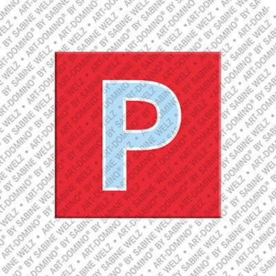 Kühlschrankmagnet mit dem Buchstaben P in Rot