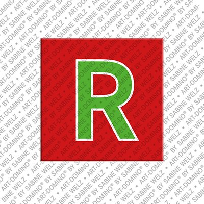 Kühlschrankmagnet mit dem Buchstaben R in Rot