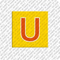 Magnet - Buchstabe U - Gelb/Orange