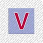 Magnet - Buchstabe V - Flieder/Rot