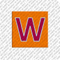 Magnet - Buchstabe W - Orange/Rot