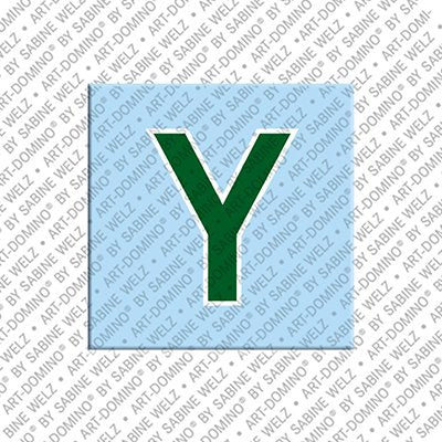 Magnet - Buchstabe Y - Blau/Grün