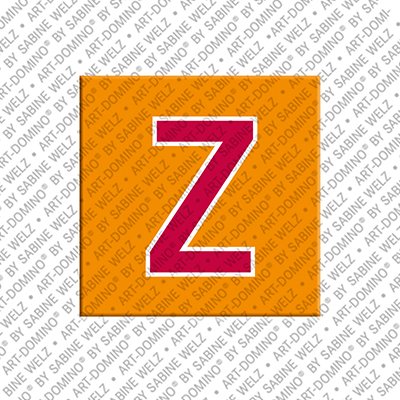 Magnet - Buchstabe Z - Orange/Rot