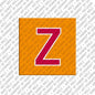 Magnet - Buchstabe Z - Orange/Rot