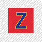 Magnet - Buchstabe Z - Rot/Blau